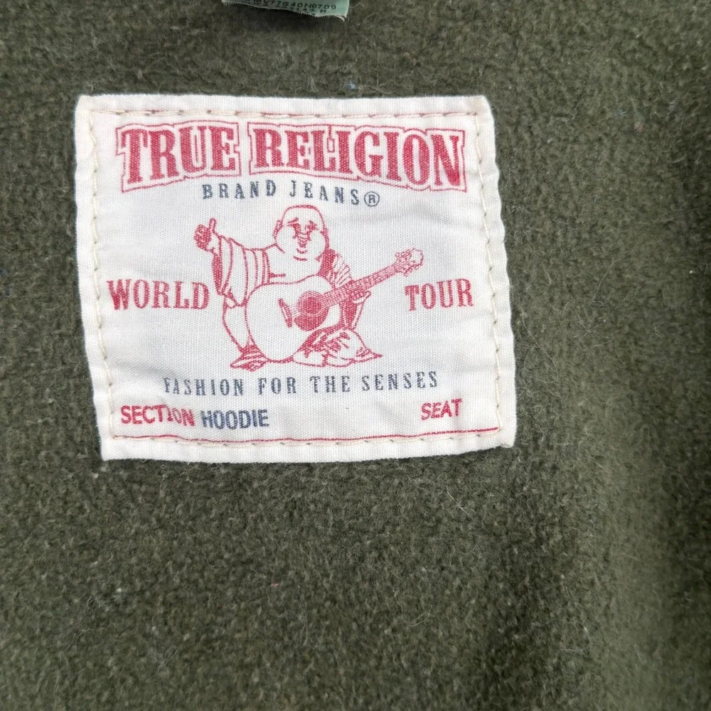 True Religion Sweatshirt Mens Size XL Big T Stitch Archive 90s Y2K Streetwear